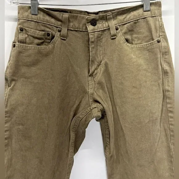 Levi's 511 Ribbed Corduroy Tan Straight Leg Jeans W29L30 - Picture 2 of 9